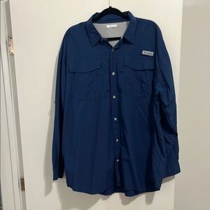 Columbia Navy Long-Sleeve Shirt